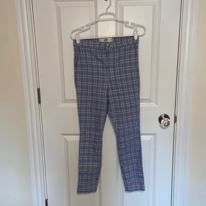 Hollister Blue Plaid Work Business Pants